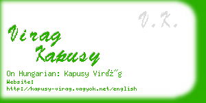 virag kapusy business card